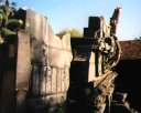 Close-up of the temple ruins