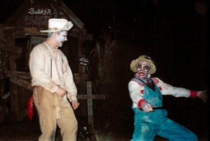 Ghostly farmer sings of Scream Acres