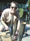 Rich builds the ship's railing